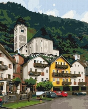 Картины по номерам Горный городок 48x60 Brushme BS52519L