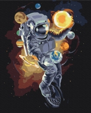 Картины по номерам Космический жонглер 48x60 Brushme BS34813L