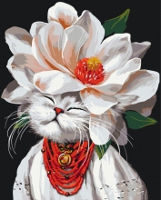 Картини за номерами Кішка-магнолія © Маріанна Пащук 40x50 Brushme BS54422