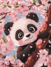 Картины по номерам Милая панда 30x40 Brushme KBS0181