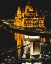 Картины по номерам Ночной Будапешт 40x50 Brushme BS52549