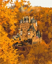 Картины по номерам Осенний замок Эльц 48x60 Brushme BS52372L