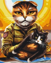 Картини за номерами Котик воєначальник © Маріанна Пащук 40x50 Brushme BS54082