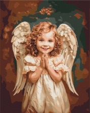Картини за номерами Посмішка ангелова 48x60 Brushme BS53987L