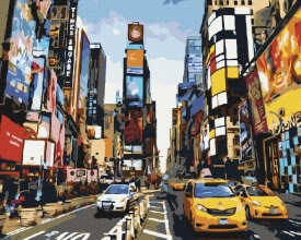 Картины по номерам Жизнь Таймс-сквер 48x60 Brushme BS5377L