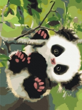 Картины по номерам Игривая панда 30x40 Brushme RBS51959