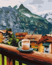 Картины по номерам Капучіно з гірським присмаком 40x50 Brushme BS52596