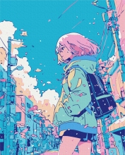 Картины по номерам Девушка из комикса 40x50 Brushme BS54076