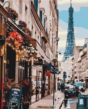 Картины по номерам Париж из-за угла 48x60 Brushme BS30083L