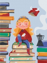 Картины по номерам Книжкова фея ©Yana Kozak 30x40 Brushme KBS0122