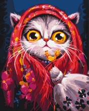 Картины по номерам Кошка в платочке© Марианна Пащук 40x50 Brushme BS54250