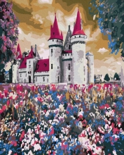 Картины по номерам Замок в полевых цветах 48x60 Brushme BS3289L