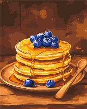 Картини за номерами Панкейки з голубкою 40x50 Brushme BS54443