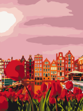 Картины по номерам Алые краски Амстердама 30x40 Brushme RBS1010