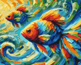 Картины по номерам Рыбки © Олег Лобурак 40x50 Brushme BS54161