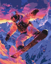 Картины по номерам Сноубордист 40x50 Brushme BS54110