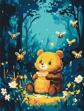 Картины по номерам Дружба с пчелками 30x40 Brushme KBS0195