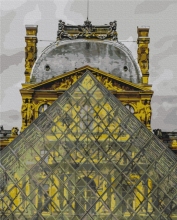 Картини за номерами Піраміда Лувру 40x50 Brushme BS52517