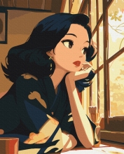 Картины по номерам Воспоминания в окне 40x50 Brushme BS54073