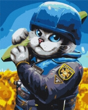 Картины по номерам Котик Сапер ©Марианна Пащук 48x60 Brushme BS53249L