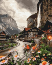 Картины по номерам Городок в Швейцарии 40x50 Brushme BS36527