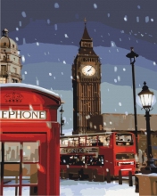 Картини за номерами Зима у Лондоні 48x60 Brushme BS28726L