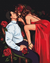 Картини за номерами Пристрасть троянд © Alla Berezovska 40x50 Brushme BS53902