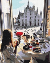 Картины по номерам Завтрак в Милане 40x50 Brushme BS33249