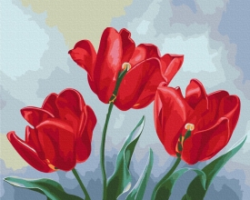 Картины по номерам Красные тюльпаны © Anna Steshenko 40x50 Brushme BS53916