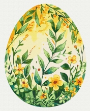 Картины по номерам Цветочное пасхальное яйцо 40x50 Brushme BS53946