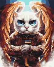 Картины по номерам Котик Ангел ©Марианна Пащук 48x60 Brushme BS53421L