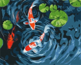 Картины по номерам Японский пруд 48x60 Brushme BS53999L