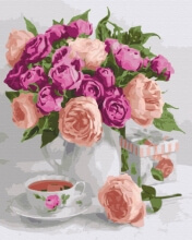 Картины по номерам Пурпурний натюрморт 40x50 Brushme BS51451