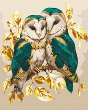 Картини за номерами Смарагдова мудрість із фарбами металік 40x50 Brushme BS54124