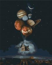 Картины по номерам Дом в стратосфере 48x60 Brushme BS41119L