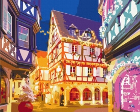 Картины по номерам Рождественские огоньки 48x60 Brushme BS52772L