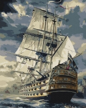 Картины по номерам Бригантина тёмная 48x60 Brushme BS6923L