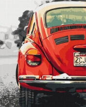 Картины по номерам Красное ретро 48x60 Brushme BS52404L