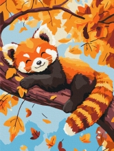 Картины по номерам Красная панда 30x40 Brushme KBS0183