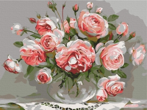 Картины по номерам Розы на столике 30x40 Brushme RBS436