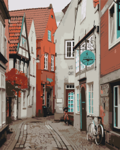 Картины по номерам Уличками Бремена 48x60 Brushme BS53286L