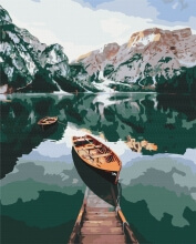 Картины по номерам Лодка на зеркальном озере 40x50 Brushme BS51370