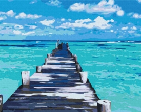 Картини за номерами Лазурна дорога 48x60 Brushme BS52180L