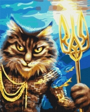 Картины по номерам Котик украинский Нептун ©Марианна Пащук 48x60 Brushme BS53123L