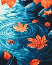 Золоті листочки на воді 40x50 Brushme BS54357