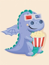 Картины по номерам Фільм для дракона 30x40 Brushme KBS0115