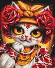 Картины по номерам Кошка роза ©Марианна Пащук 40x50 Brushme BS53351