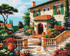 Картины по номерам Солнечная улица 48x60 Brushme BS51617L