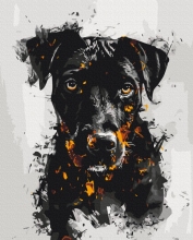 Картини за номерами Вогняний собака 40x50 Brushme BS53929