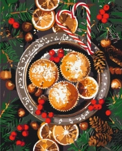 Картины по номерам Рождественские вкусности 48x60 Brushme BS52722L